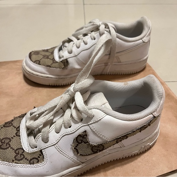 Custom Gucci Nike Air Force one - Picture 3 of 8